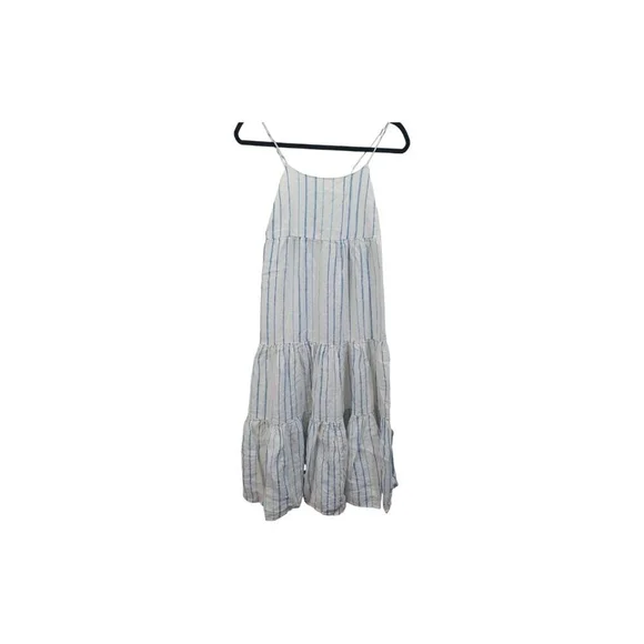 Madewell Women's White and Blue Dress Size 0 - Picture 5 of 8